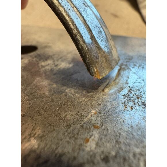 Vintage Primitive GINGERBREAD MAN 5" Cookie Cutter Tin Flat Back Handle Canada - Picture 11 of 11